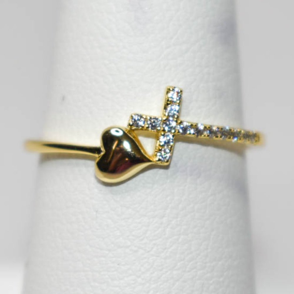 Heart Cross Ring